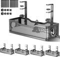4 Pack Under Desk Cable Management Box Black, Cinati 53.6" Wire Organizers No by Cinati
