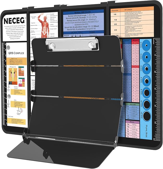 Nursing Clipboard Foldable, 4-Layer Aluminum Clipboard by WelcomeToNECEG