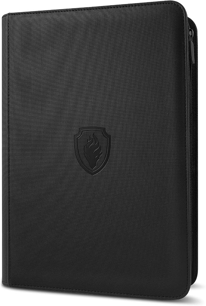 Premium Zip Card Binder, Fabmaker 9 Pocket Trading Card Binder, PU Cover Zipper by Fabmaker