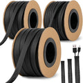 300 Feet 1/4, 3/8 Inches Braided Wire Loom PET Cable Loom Expandable Braided by Unknown