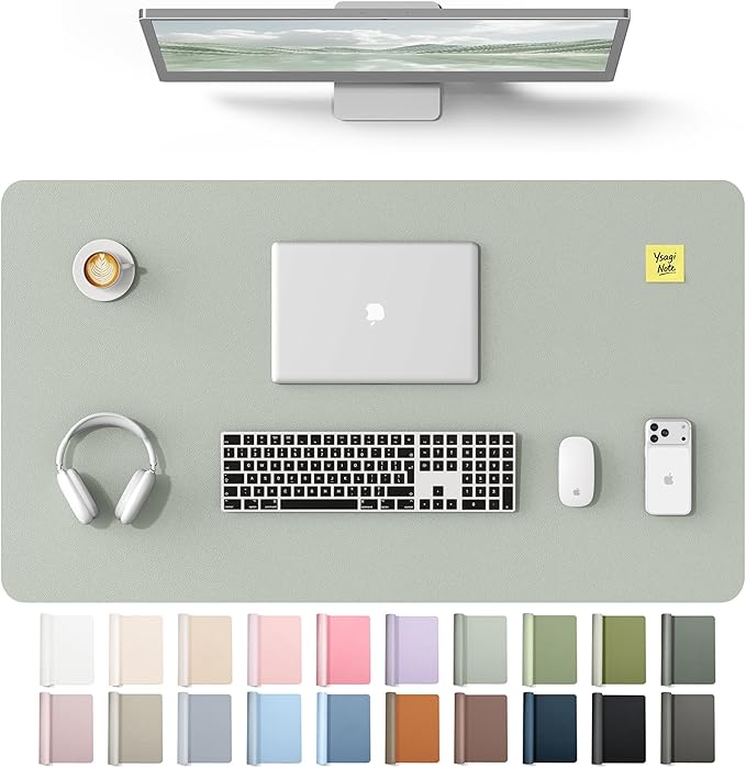 YSAGi Leather Desk Protector, Office Mat, Large Mouse Mat, Non-Slip PU Leather by YSAGi
