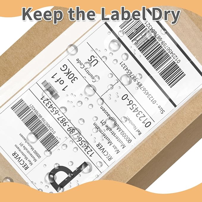 6" x 9" Shipping Label Sleeves Plastic Envelopes Self-Adhesive Top Loading - Image 3