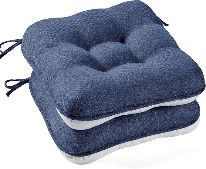 BETU Chair Cushions for Dining Chairs Set of 2, 3.5" Thick Outdoor Indoor Chair by BETU