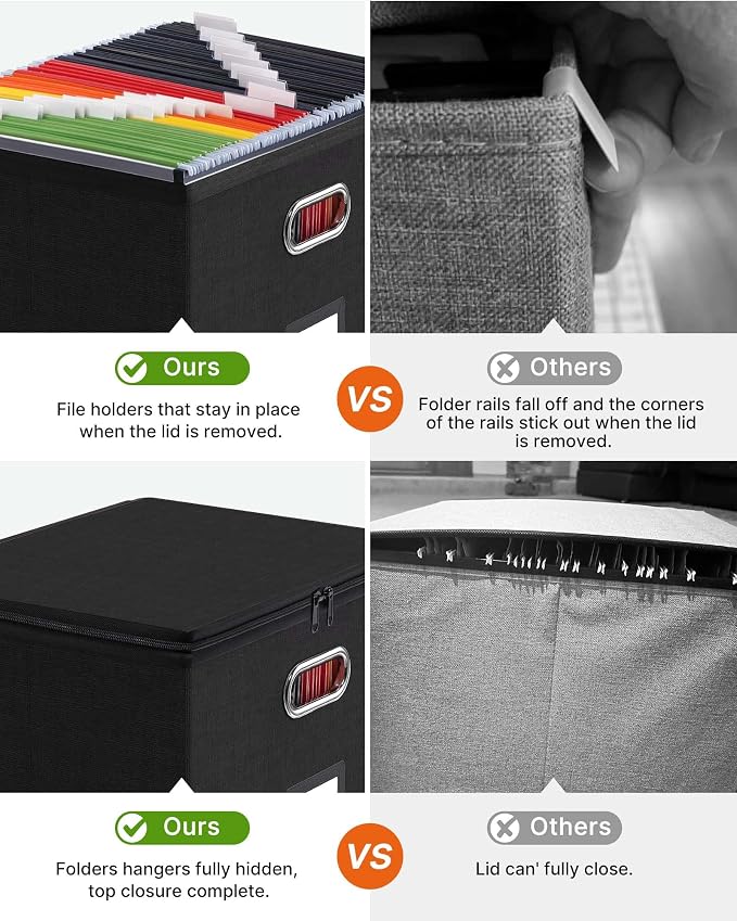 Oterri 2 Pack Large File Organizer Boxes - Image 4