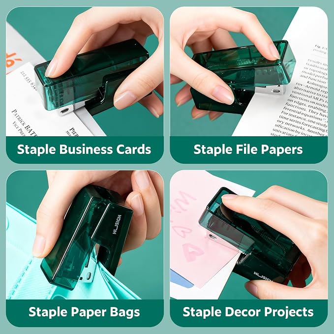 NUSIGN Mini Stapler with 830 Staples, Small Cute Desk Staplers, 25 Sheet - Image 5