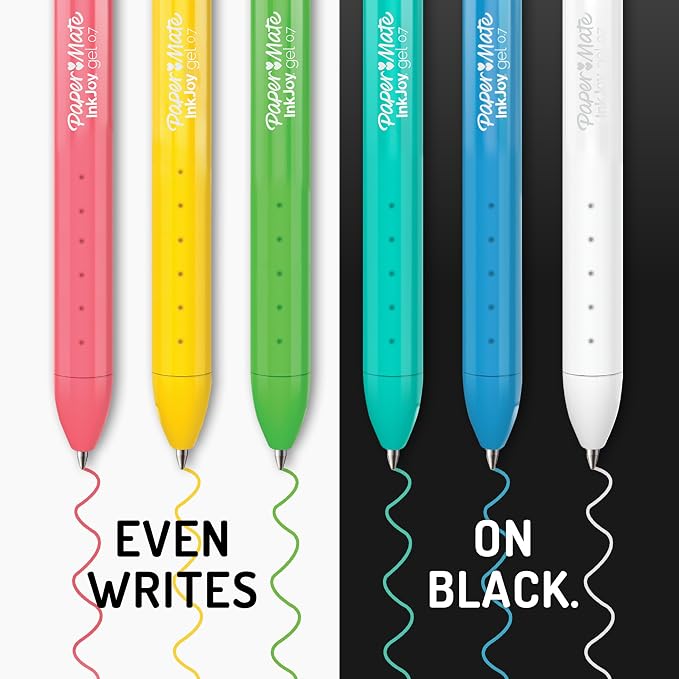 Paper Mate InkJoy Gel Bright Pens, Medium Point, Retractable, Journaling - Image 5