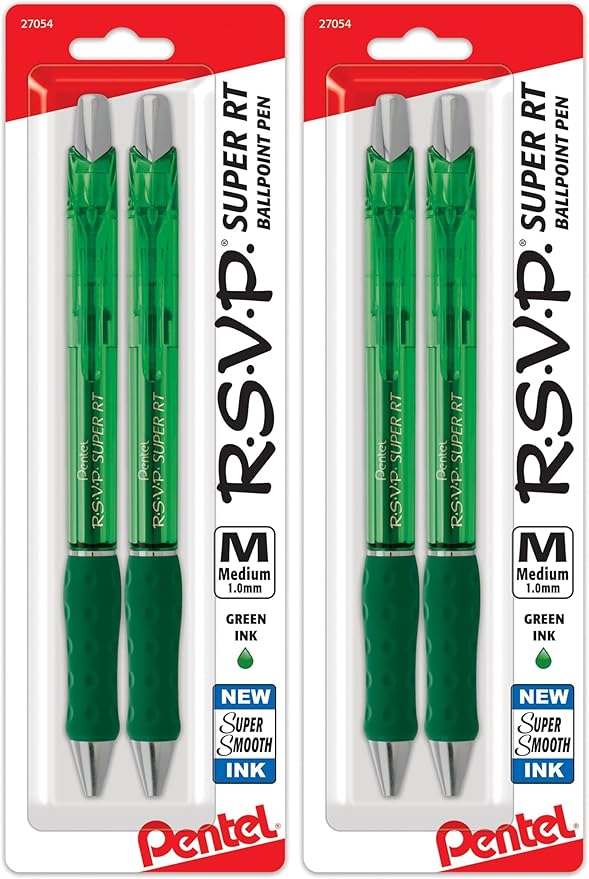 Pentel RSVP Super RT Ballpoint Pen, Medium Line by PentelofAmerica