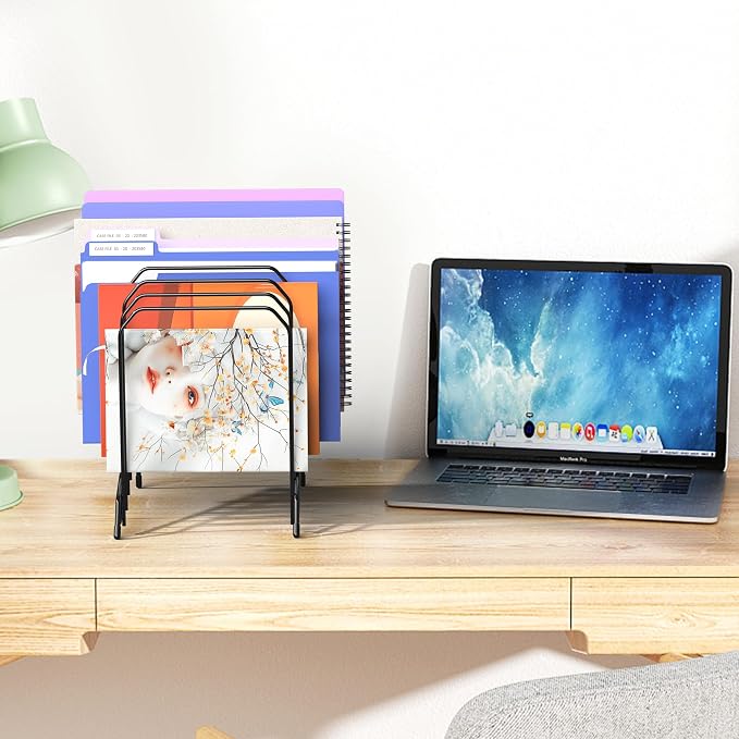 Gawerk Incline Metal Desk Magazine Folder Holder, Sorter Desk File Organizer - Image 7