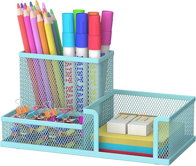 SUPEASY Mesh Pen Holder Desk Organizer, Office Supplies Pencil Storage by SUPEASY