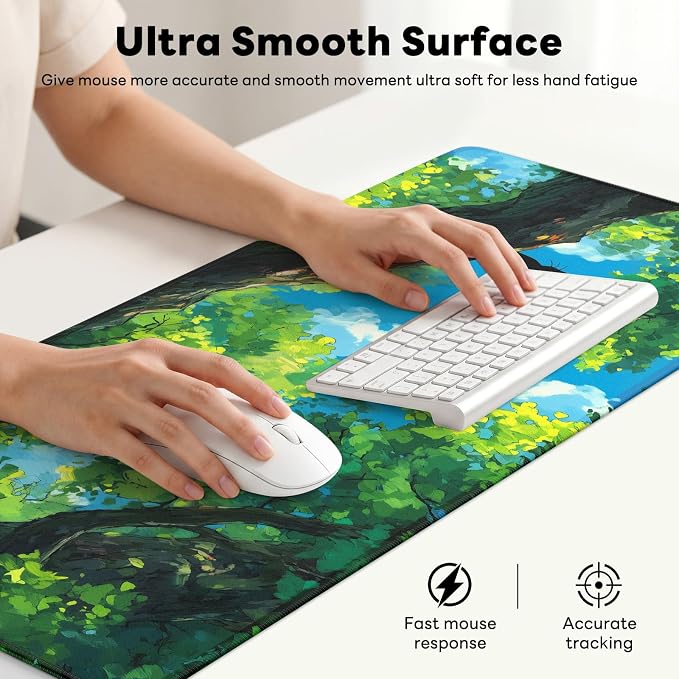 Desk Mat, Big Desk Pad, 31.5x11.8 Inches Extended Big Gaming Mouse Pad - Image 5