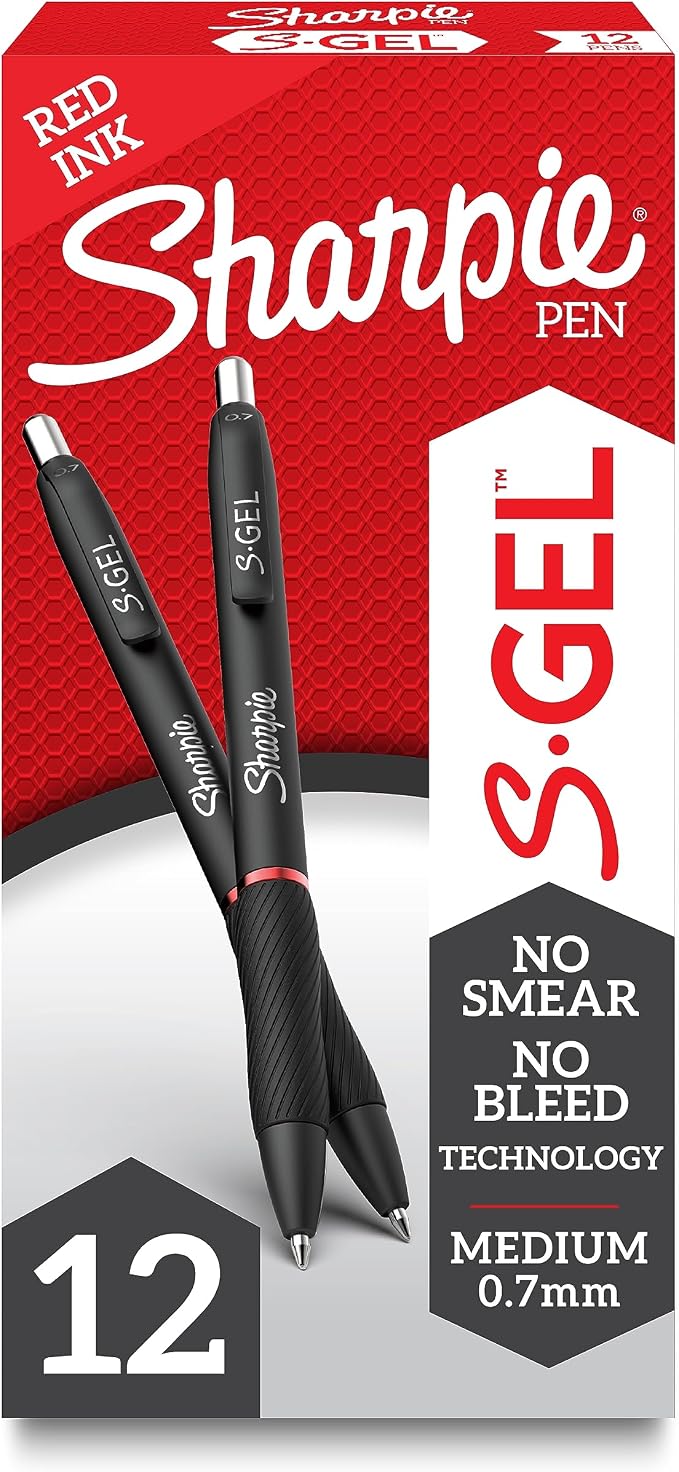 SHARPIE S-Gel Gel Pens Medium Point Red Ink Gel Pen by Unknown
