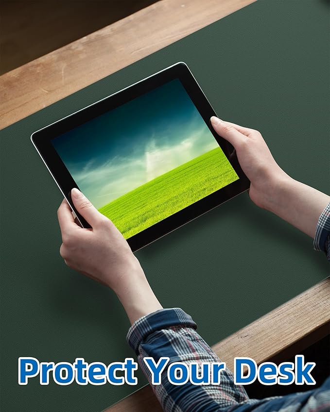 Non-Slip Desk Pad, Mouse Pad, Waterproof PU Leather Desk Protector, Ultra Thin - Image 4