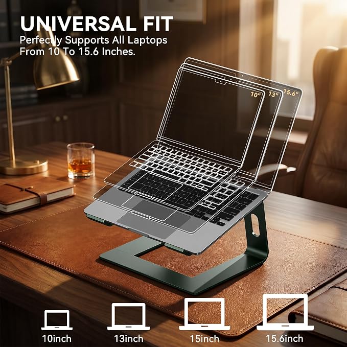 SOUNDANCE Laptop Stand, Aluminum Computer Riser, Ergonomic Laptops Elevator - Image 5