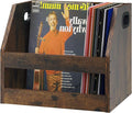 YMYNY Vinyl Record Storage Holder, Rustic Brown, 14.96*11.42*11.42" HCD001H | by High-qualityhomefurnishing