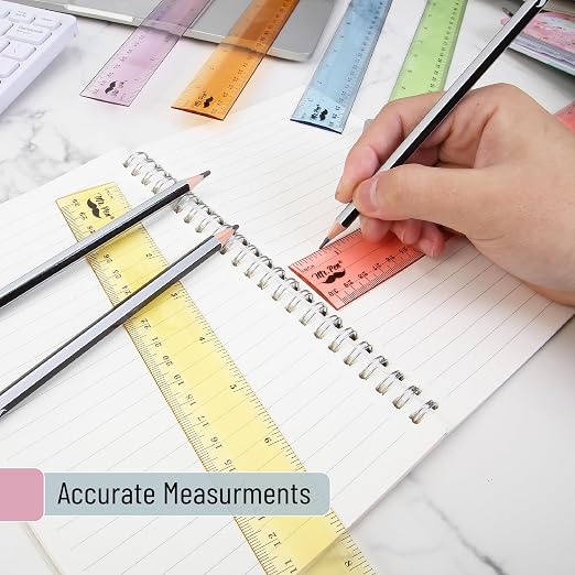 Mr. Pen- Plastic Ruler Set, 6 Pack, 12 Inch, Pastel Colors | Easy-to-Read - Image 6