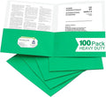 Zzrywuty 100 Packs Paper Green Folders by Zzrywuty