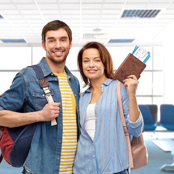 Eoehro Passport Holder for Travel Essentials, Passport Wallet Cover Case for - Image 7