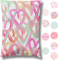 Pretty Package Store Poly Mailer 6x9, 100 Pack, Happy Hearts | Heavy Duty by PrettyPackageStore