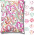Pretty Package Store Poly Mailer 10x13, Happy Hearts, 100 Pack | Heavy Duty by PrettyPackageStore