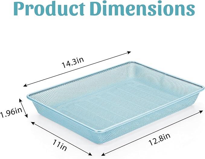 Office Metal Mesh Basket for Desk, Single Paper Tray Organizer, Turn in Trays - Image 3