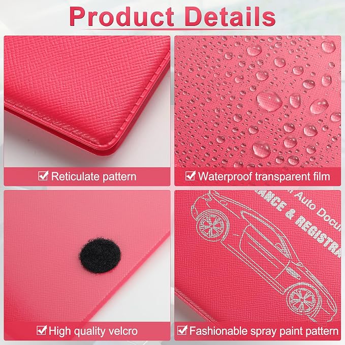 UYYE Car Registration and Insurance Card Holder, Vehicle Glove Box Car Organizer - Image 3