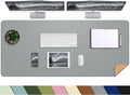 AFIING Cork Desk Mat 47" x 23.6", Dual-Sided Natural Cork & PU Leather Desk Pad by AFIING
