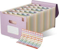 EcoStash Accordion File Organizer, 26 Pockets Wheat Straw Expanding File Folder by EcoStash