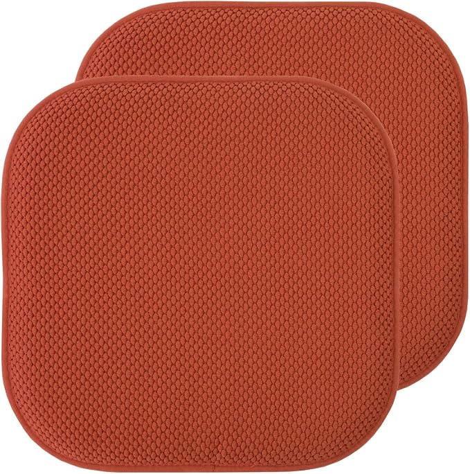 Sweet Home Collection Chair Cushion Memory Foam Pads Honeycomb Pattern Slip Non by SweetHomeCollection
