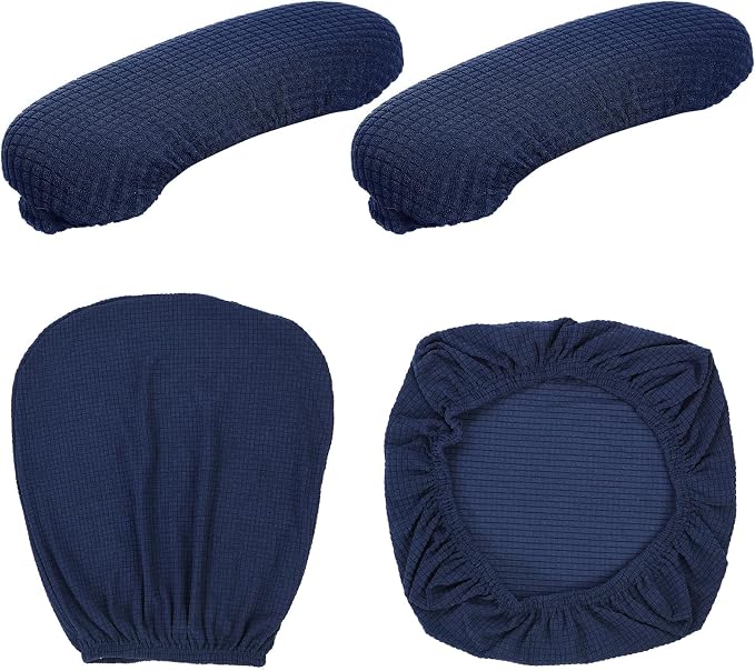 Tallew 4 Pcs Office Chair Covers Set Computer Universal Protective Stretchable - Image 2