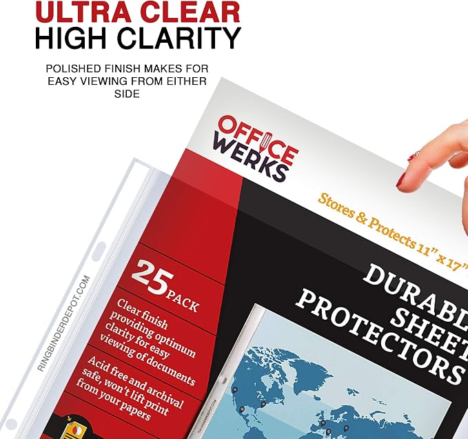Office Werks 11x17 Sheet Protectors - Image 2