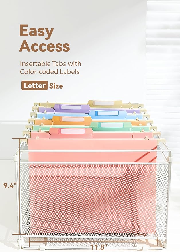 SortRax Plastic High Capacity Hanging File Folders, Side-Sealed Pocket - Image 5