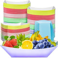 100 Pack Colorful 3LB Paper Food Boat Trays Disposable Paper Boats Plates by MotBach