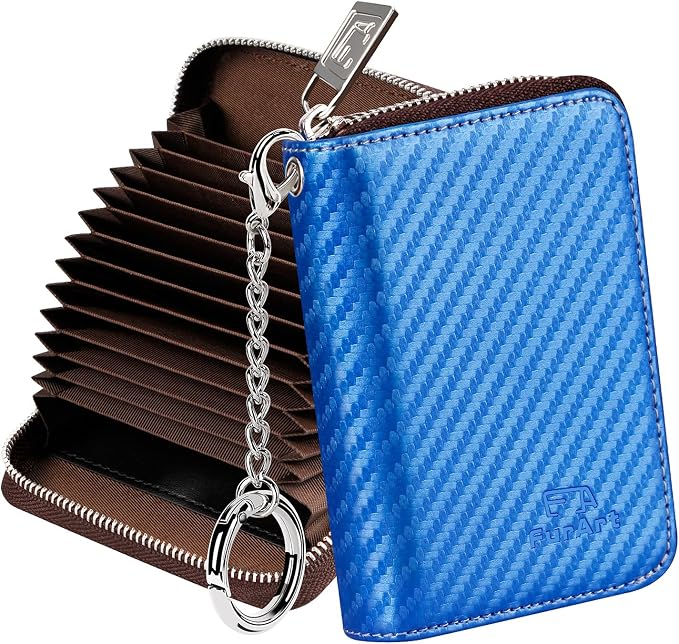 FurArt Zipper Wallet Women, RFID Blocking Credit Card Wallet, Business Card by FurArt