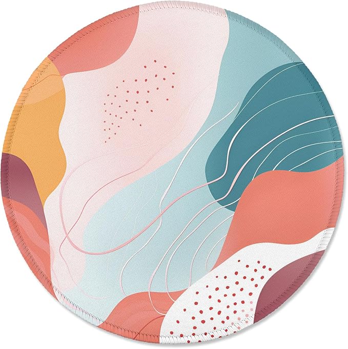 ITNRSIIET Round Mouse Pad with Stitched Edge Premium-Textured Waterproof by +ITNRSIIET