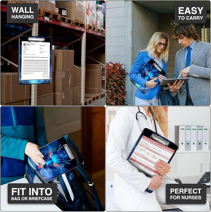 Clipboard with Storage, A4 High Capacity Clip Boards 14.4 x 9.6, Heavy Duty - Image 6