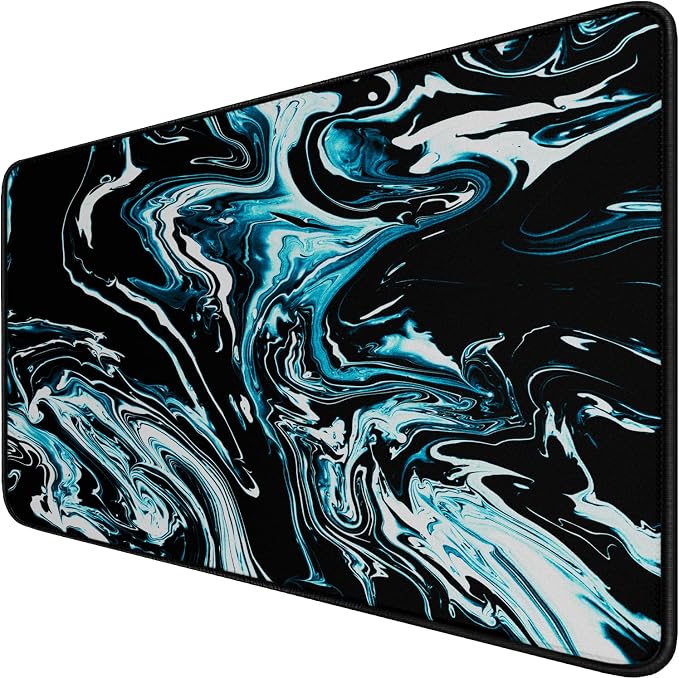 Gaming Mouse Pad with Stitched Edges, Durable Non-Slip Natural Rubber Base by Hsmienk