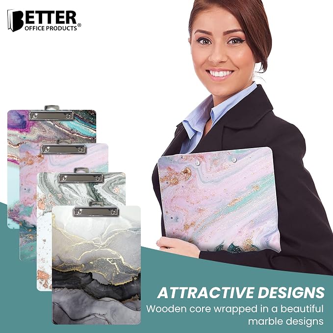 Better Office Products Fashion Clipboard, Standard A4 Letter Size, 12.5" x 9" - Image 4