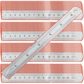 40 Pack Metal Ruler, 6 Inch Laser Engraved Marks Won't Fade, Stainless Steel by ZEONHAK