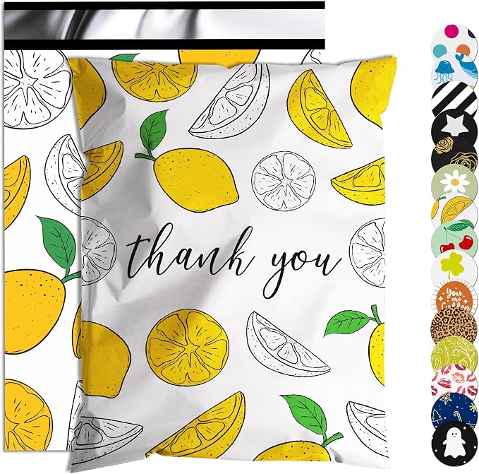 Thank You Poly Mailer 10x13 Inch 100 Pcs, Waterproof and Tear-Resistant by JOWLROEL