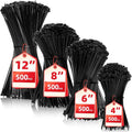 Zip Ties Assorted Sizes, 2000 Pack, Plastic Wire Ties by HAVEMETD