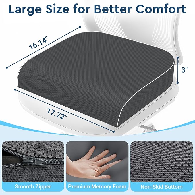 Seat Cushion, Memory Foam Office Chair Cushions - Image 2