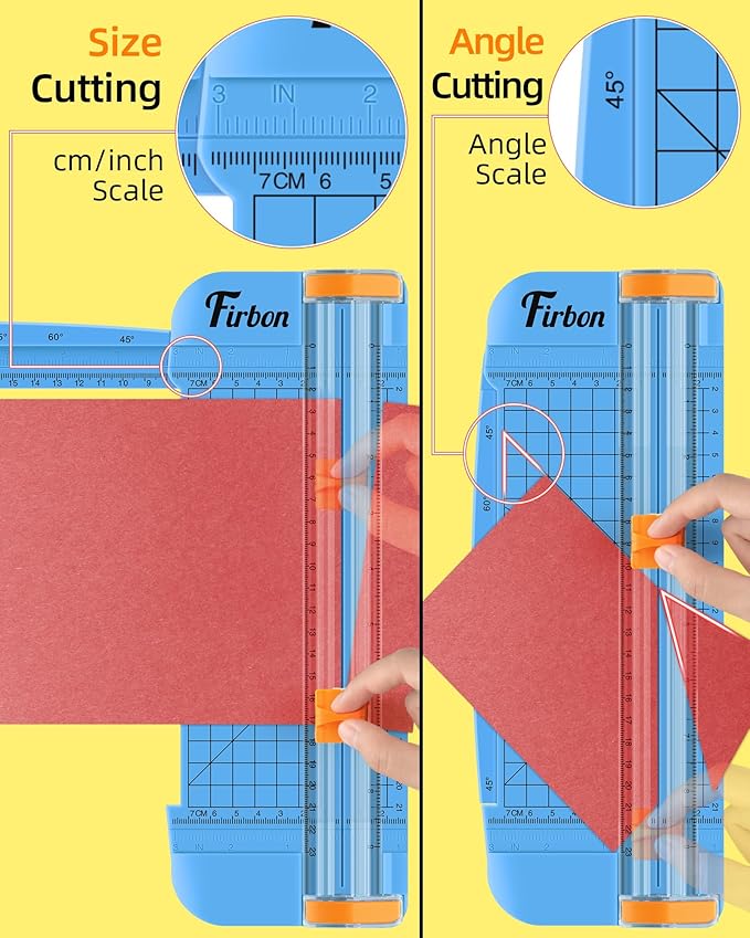Firbon Blue A5 Paper Cutter, Straight Small Paper Trimmer - Image 4