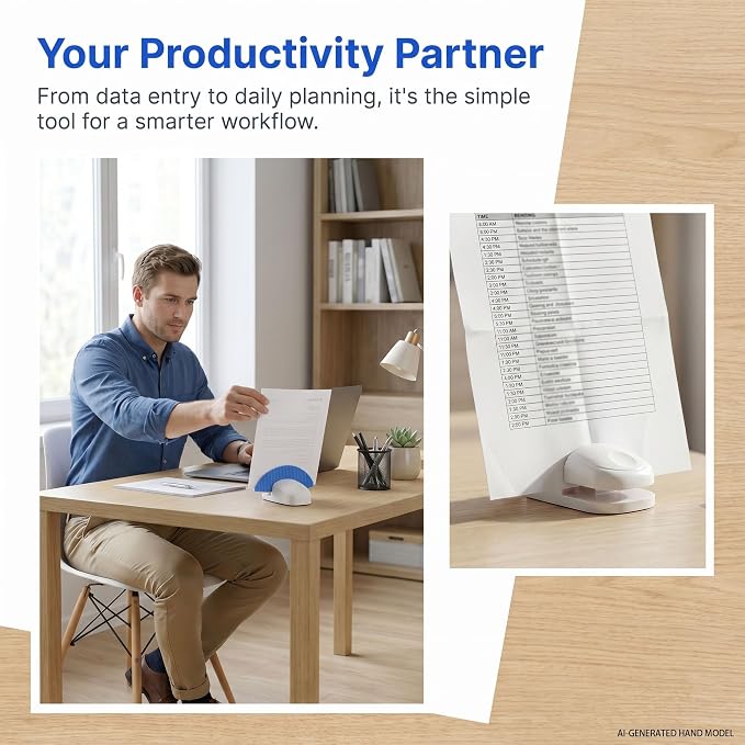 Document Holder for Typing, 3 Pack Paper Stand for Office Desk, Bank and - Image 4