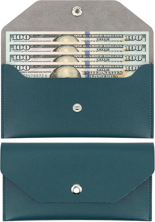 1 Pieces Money Saving Binder, Dark Green PU Leather Cash Envelopes Cash Wallet by Unknown