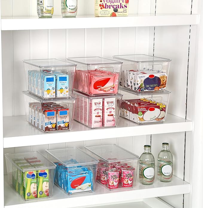 Vtopmart 12 Pack Clear Stackable Storage Bins - Image 4