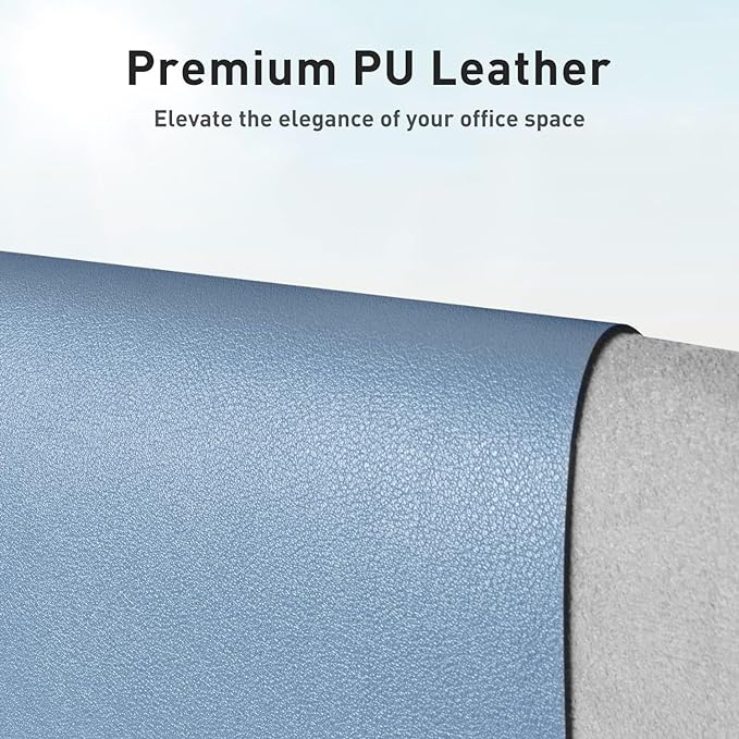 Aothia Leather Desk Pad Protector, Office Mat, Large Mouse Pad, Non-Slip PU - Image 2