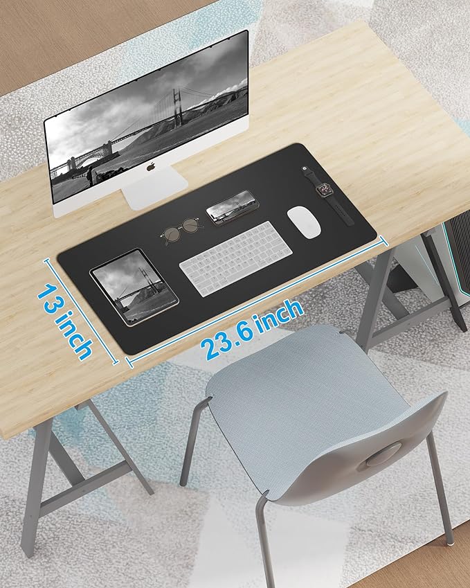 Non-Slip Desk Pad, Mouse Pad, Waterproof PU Leather Desk Protector, Ultra Thin - Image 7