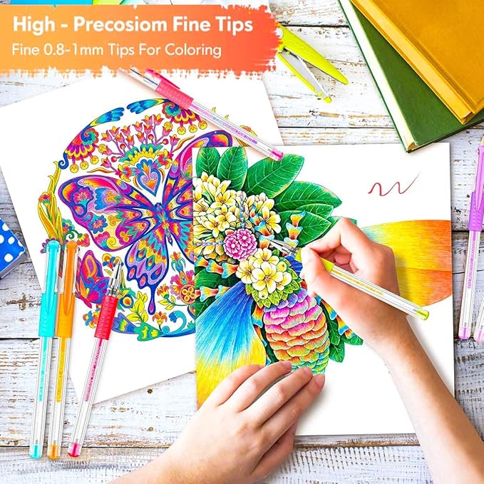 Soucolor 120 Pack Aesthetic Pastel Gel Pens, Japanese Stationery Cute Art - Image 2
