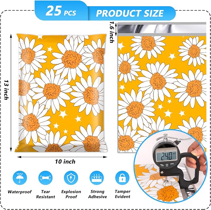 25 Pcs 10x13 Inch Poly Mailer, Waterproof & Tear-Resistant Shipping Bags - Image 2