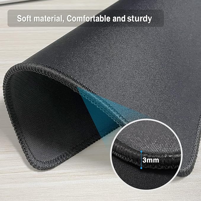 Zhithink 17 Pcs Computer Mouse Pad, Non-Slip Rubber Base and Textured Stitched - Image 3